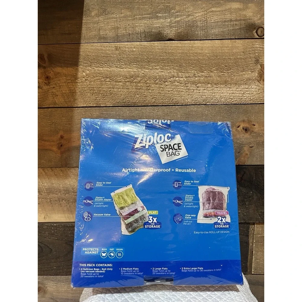 Ziploc Space Bag 10 Bag Variety Value Pack Space Saver Organizer System